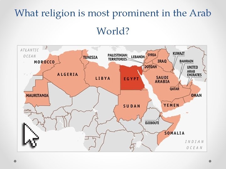 What religion is most prominent in the Arab World? 
