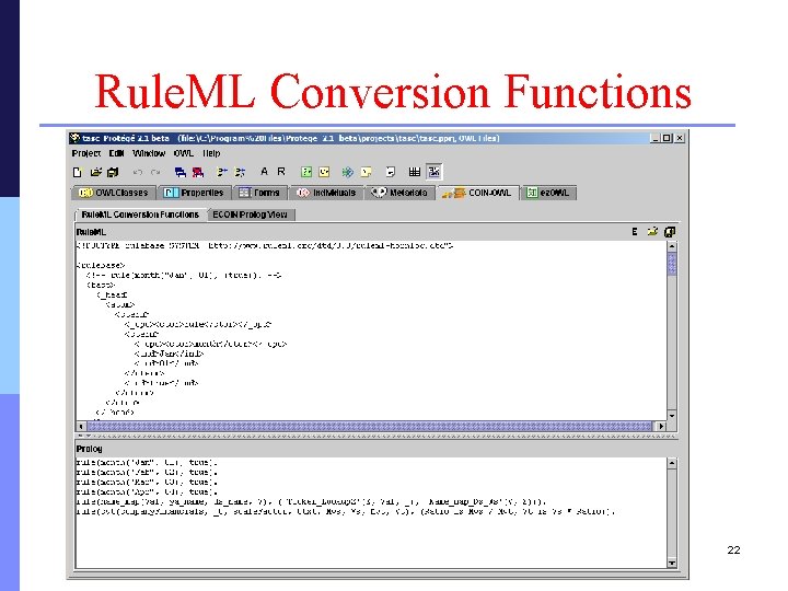 Rule. ML Conversion Functions 22 