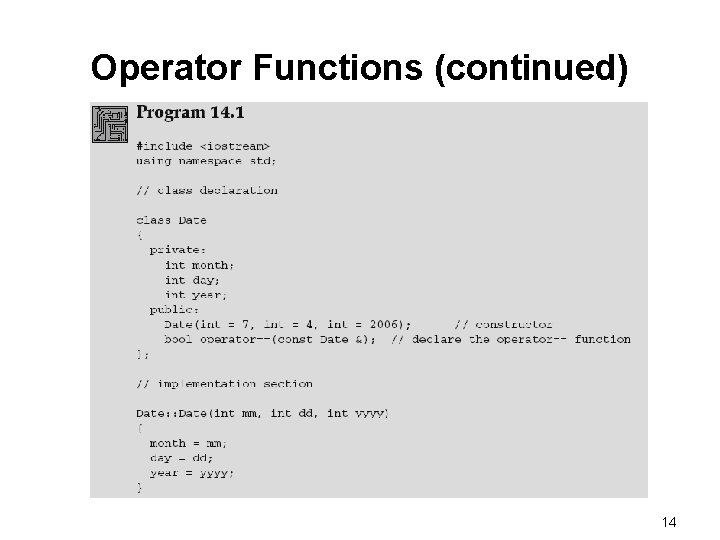 Operator Functions (continued) 14 Operator Functions (continued) 14