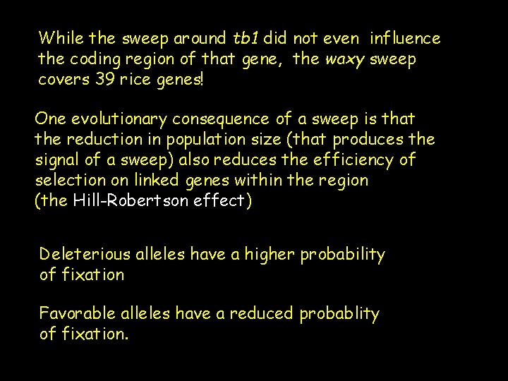 While the sweep around tb 1 did not even influence the coding region of