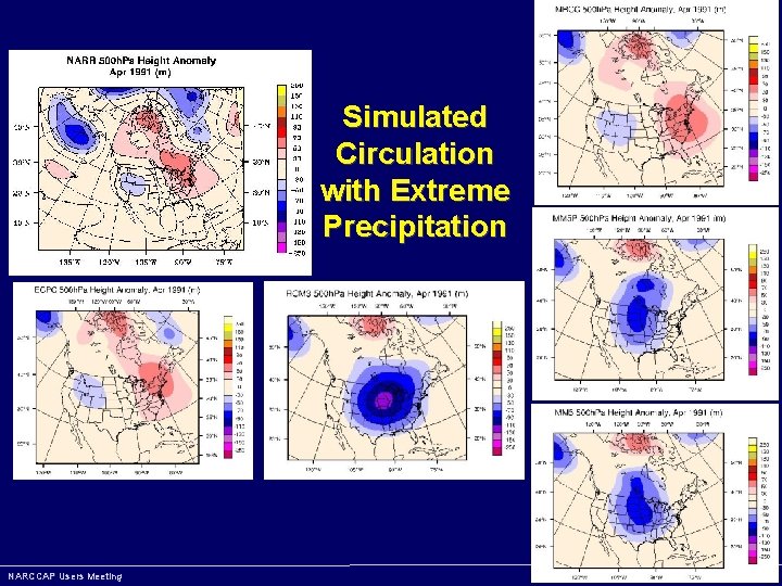 Simulated Circulation with Extreme Precipitation NARCCAP Users Meeting 14 -15 February 2008 