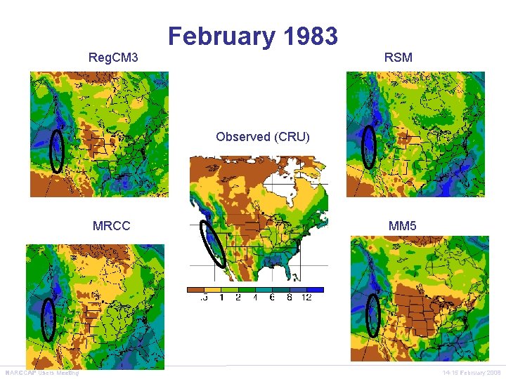 Reg. CM 3 February 1983 RSM Observed (CRU) MRCC NARCCAP Users Meeting MM 5