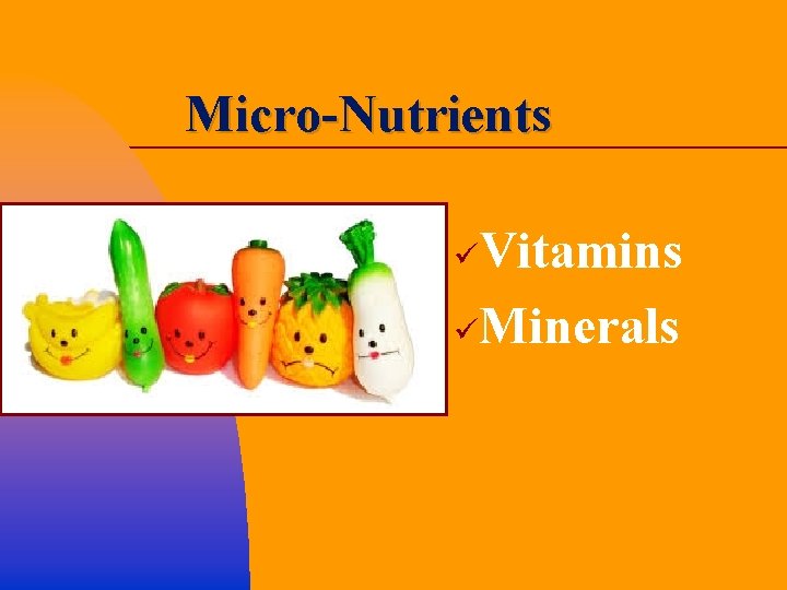 Micro-Nutrients Vitamins üMinerals ü 