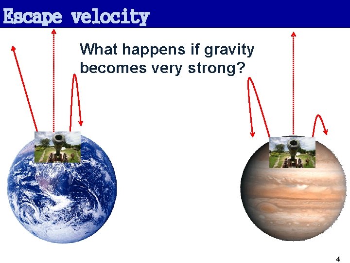 Escape velocity What happens if gravity becomes very strong? 4 
