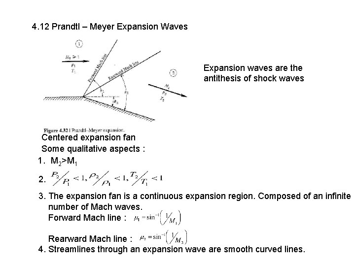 4. 12 Prandtl – Meyer Expansion Waves Expansion waves are the antithesis of shock