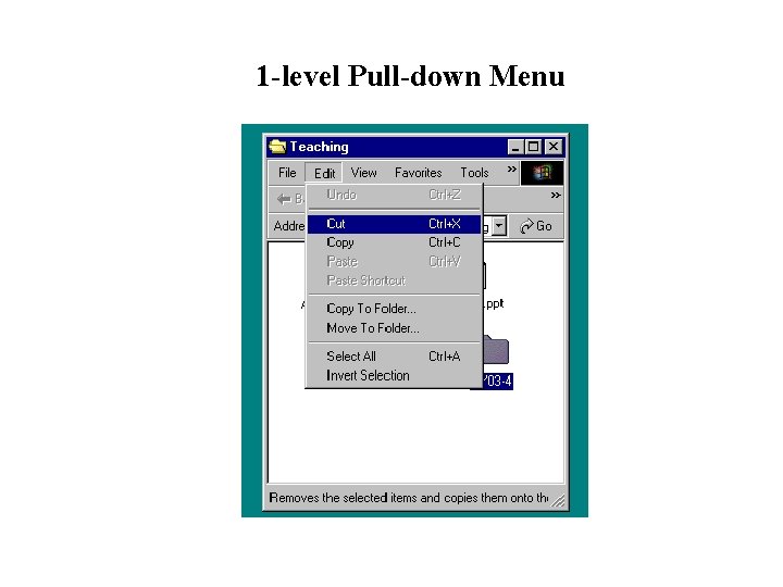 1 -level Pull-down Menu 