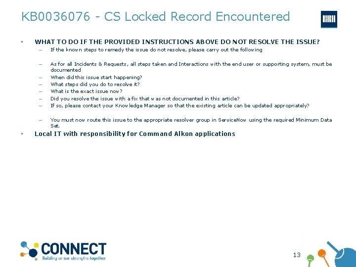 KB 0036076 - CS Locked Record Encountered • WHAT TO DO IF THE PROVIDED