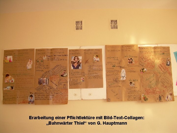 Erarbeitung einer Pflichtlektüre mit Bild-Text-Collagen: „Bahnwärter Thiel“ von G. Hauptmann 