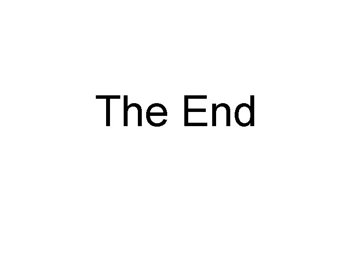 The End 