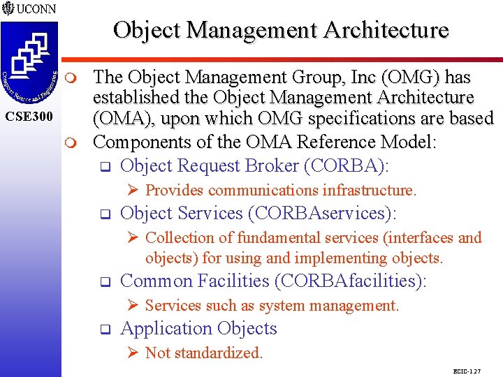 Object Management Architecture CSE 298 CSE 300 m The Object Management Group, Inc (OMG) Object Management Architecture CSE 298 CSE 300 m The Object Management Group, Inc (OMG)