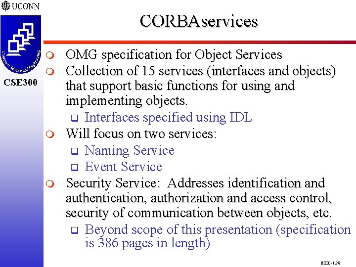 CORBAservices CSE 298 CSE 300 m m m OMG specification for Object Services Collection CORBAservices CSE 298 CSE 300 m m m OMG specification for Object Services Collection