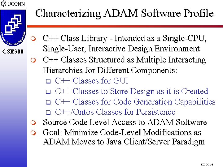 Characterizing ADAM Software Profile CSE 298 CSE 300 m m m C++ Class Library Characterizing ADAM Software Profile CSE 298 CSE 300 m m m C++ Class Library