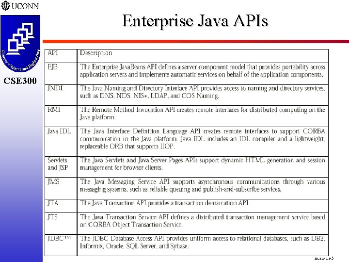 Enterprise Java APIs CSE 298 CSE 300 ECIC-1. 95 Enterprise Java APIs CSE 298 CSE 300 ECIC-1. 95