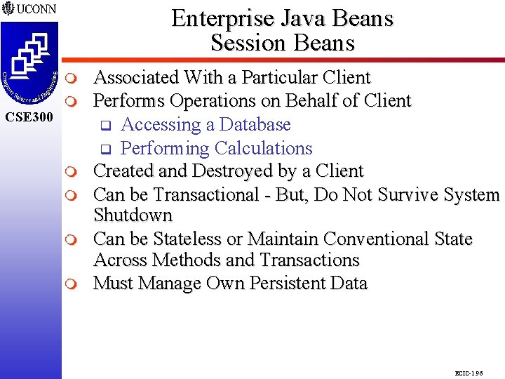 Enterprise Java Beans Session Beans CSE 298 CSE 300 m m m Associated With Enterprise Java Beans Session Beans CSE 298 CSE 300 m m m Associated With