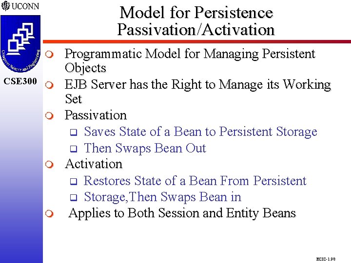 Model for Persistence Passivation/Activation CSE 298 CSE 300 m m m m Programmatic Model Model for Persistence Passivation/Activation CSE 298 CSE 300 m m m m Programmatic Model