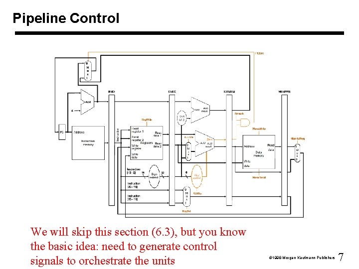 Pipeline Control We will skip this section (6. 3), but you know the basic