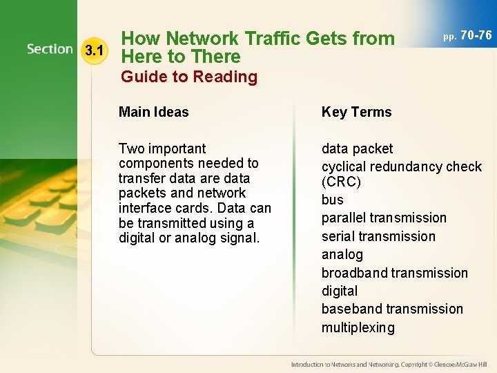 3. 1 How Network Traffic Gets from Here to There pp. 70 -76 Guide