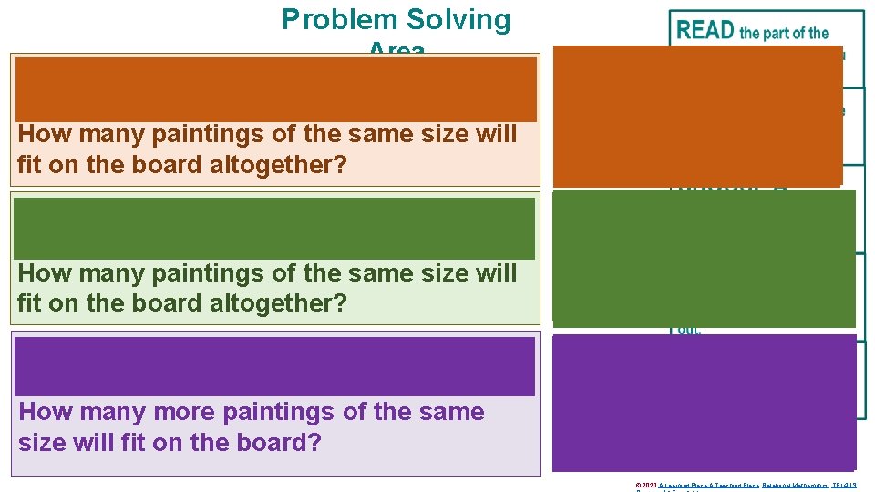 Problem Solving Area Betty starts to pin the class paintings on the display board