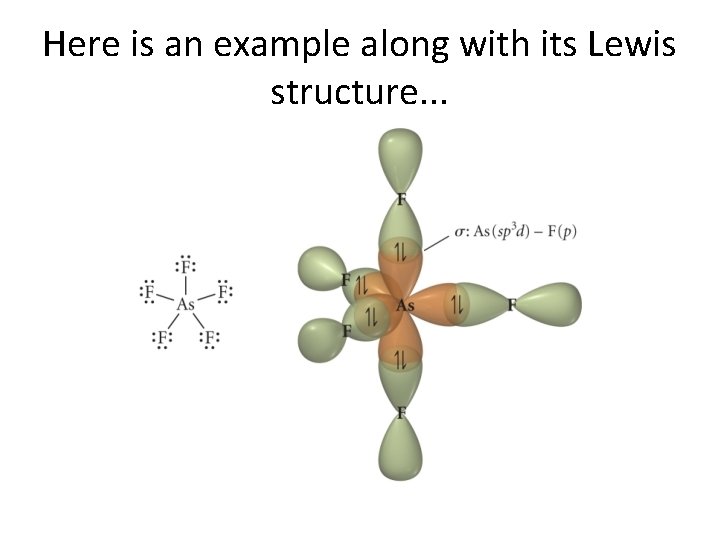 Here is an example along with its Lewis structure. . . 