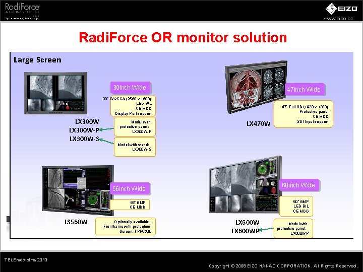 www. eizo. cz Radi. Force OR monitor solution Large Screen 30 inch Wide Picture