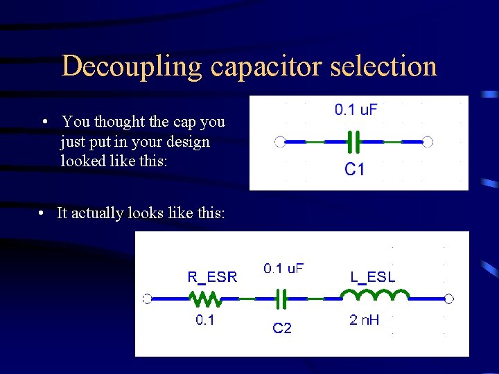 Decoupling capacitor selection • You thought the cap you just put in your design