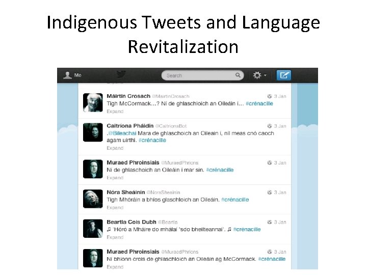 Indigenous Tweets and Language Revitalization 