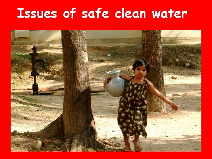 Issues of safe clean water 