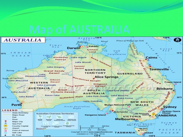 Map of AUSTRAILIA 