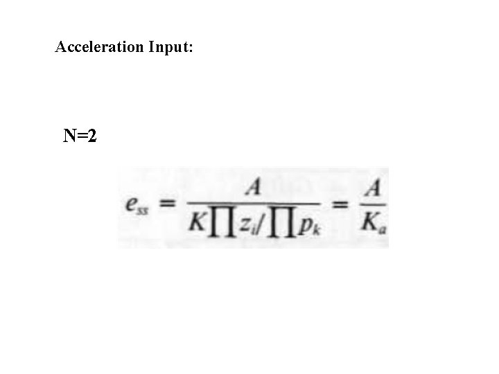 Acceleration Input: N=2 Acceleration Input: N=2