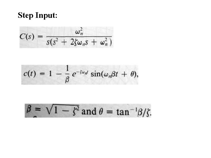 Step Input: Step Input: