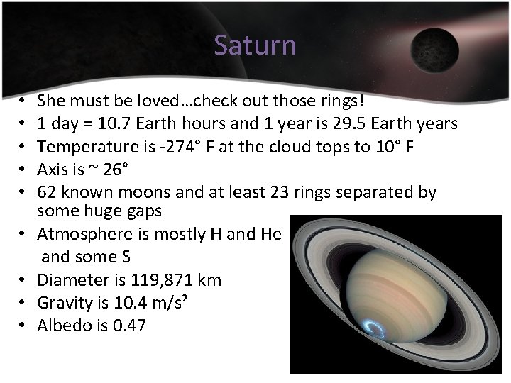 Saturn • • • She must be loved…check out those rings! 1 day =