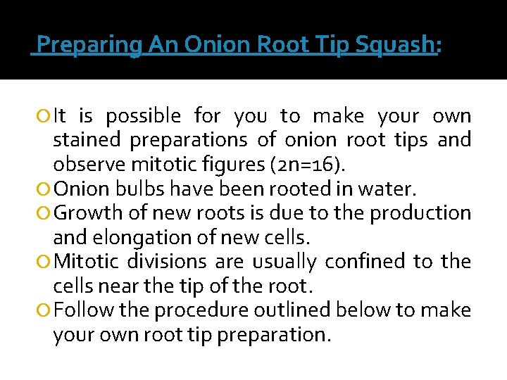 Preparing An Onion Root Tip Squash: It is possible for you to make your