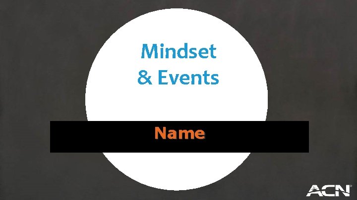 Mindset & Events Name 