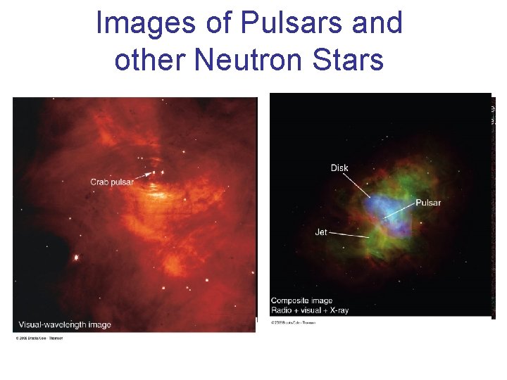 Images of Pulsars and other Neutron Stars The Vela pulsar moving through interstellar space