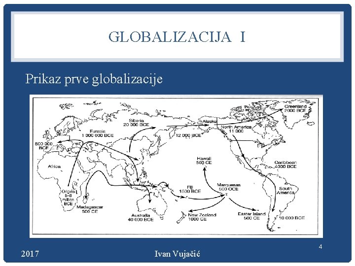 GLOBALIZACIJA I Prikaz prve globalizacije 2017 Ivan Vujačić 4 