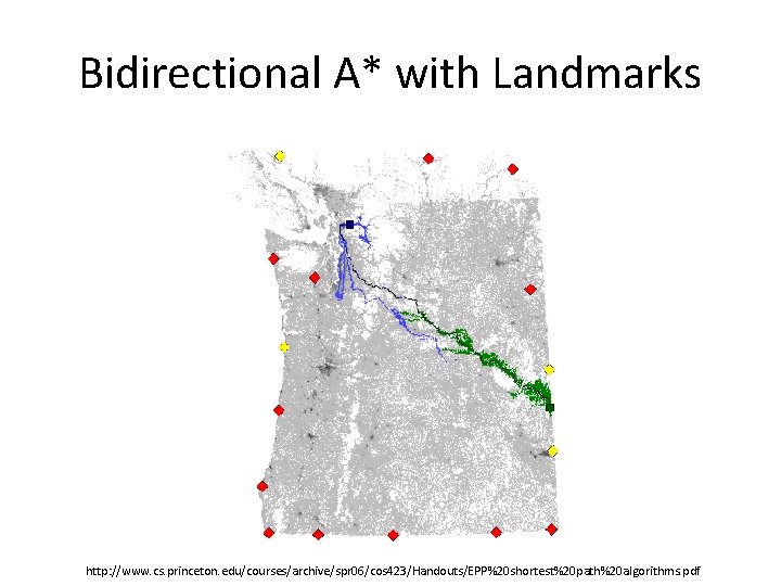 Bidirectional A* with Landmarks http: //www. cs. princeton. edu/courses/archive/spr 06/cos 423/Handouts/EPP%20 shortest%20 path%20 algorithms. Bidirectional A* with Landmarks http: //www. cs. princeton. edu/courses/archive/spr 06/cos 423/Handouts/EPP%20 shortest%20 path%20 algorithms.