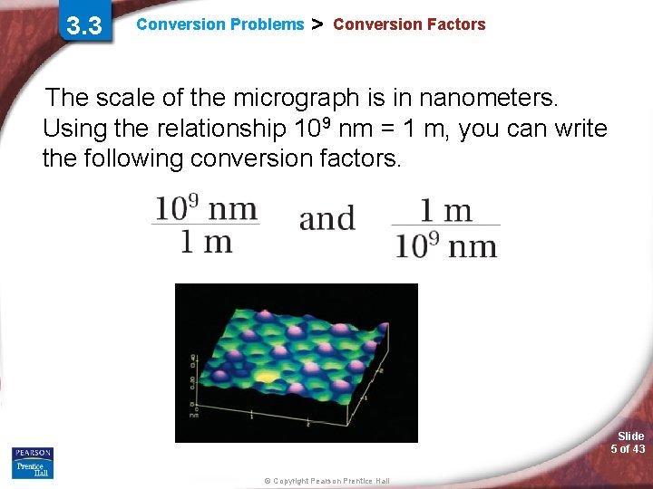 3. 3 Conversion Problems > Conversion Factors The scale of the micrograph is in