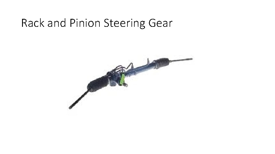 Rack and Pinion Steering Gear Rack and Pinion Steering Gear