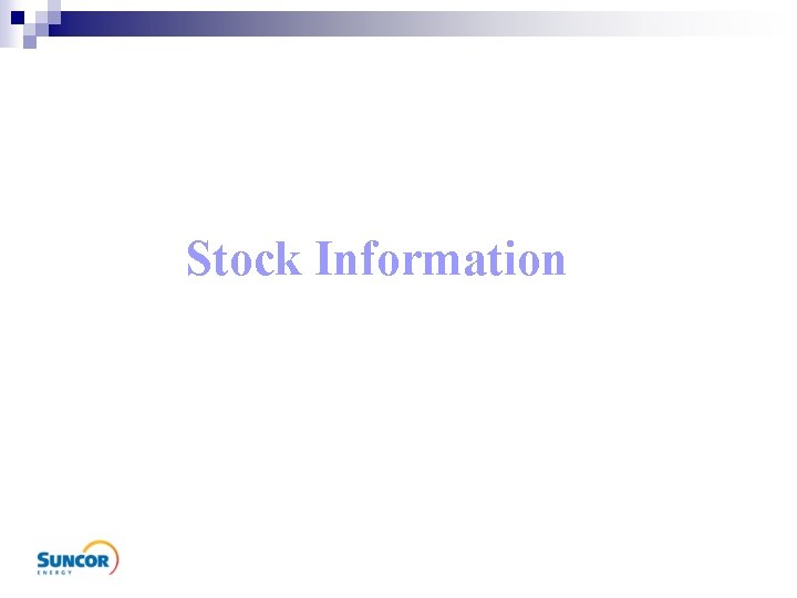 Stock Information 