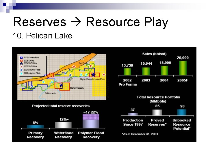 Reserves Resource Play 10. Pelican Lake 