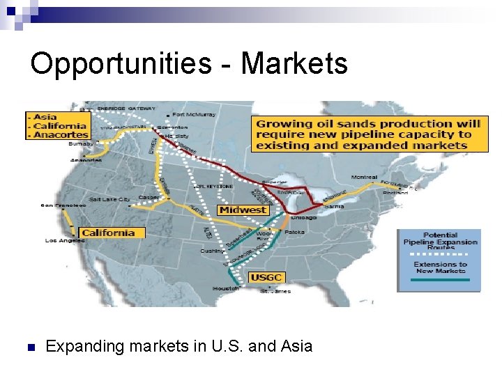 Opportunities - Markets n Expanding markets in U. S. and Asia 