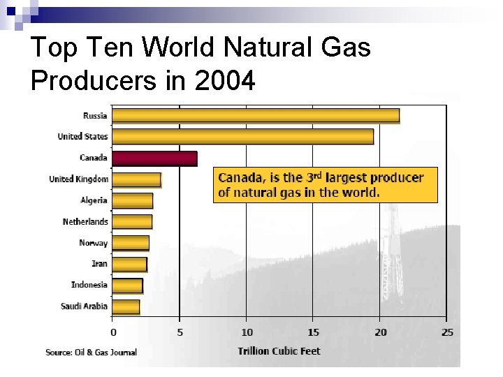 Top Ten World Natural Gas Producers in 2004 