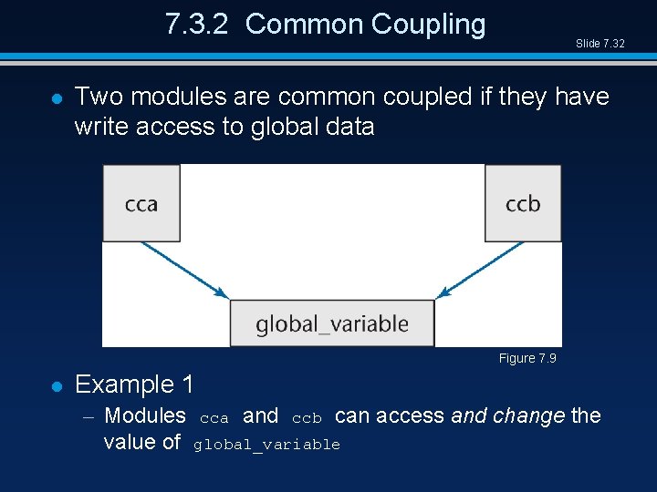 7. 3. 2 Common Coupling l Slide 7. 32 Two modules are common coupled
