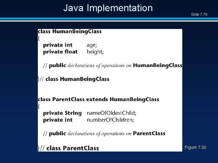 Java Implementation Slide 7. 76 Figure 7. 30 