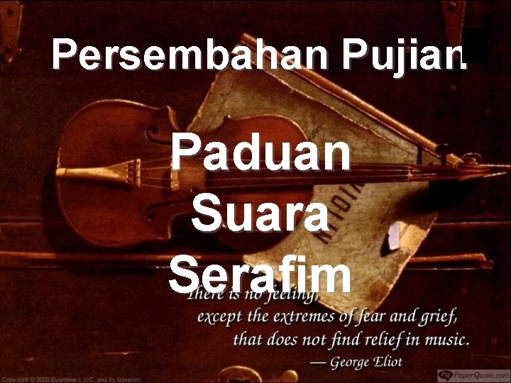 Persembahan Pujian Paduan Suara Serafim 