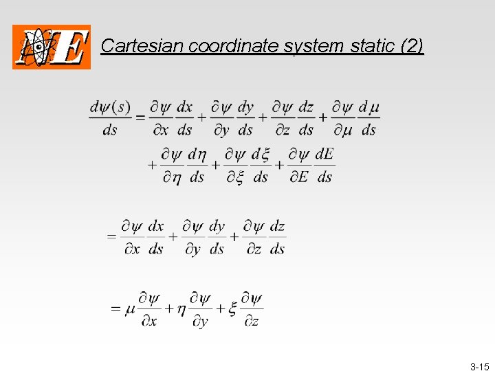 Cartesian coordinate system static (2) 3 -15 