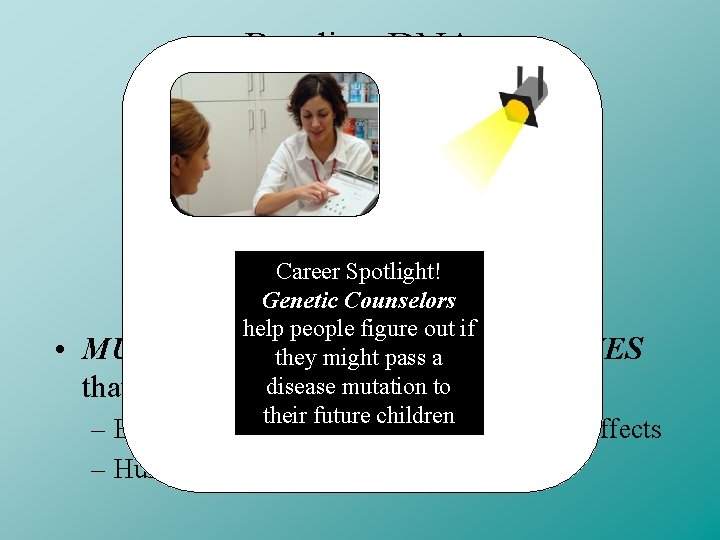 Reading DNA PUT A HAT ON YOUR HEAD PUT A BAT ON YOUR HEAD