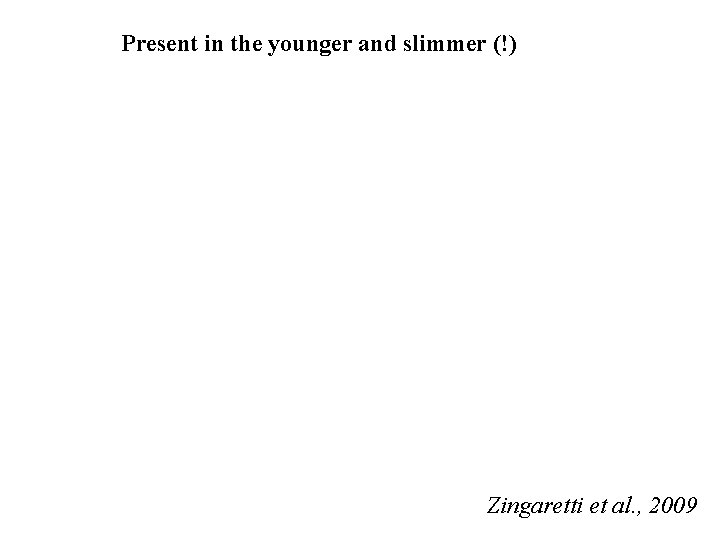 Present in the younger and slimmer (!) Zingaretti et al. , 2009 