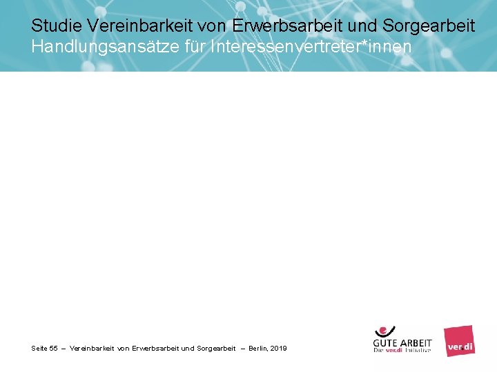 Studie Vereinbarkeit von Erwerbsarbeit und Sorgearbeit Handlungsansätze für Interessenvertreter*innen Seite 55 – Vereinbarkeit von