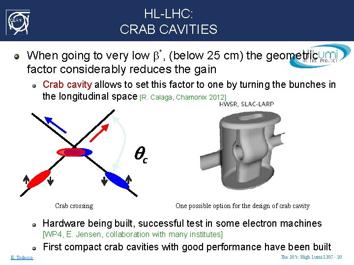HL-LHC: CRAB CAVITIES When going to very low b*, (below 25 cm) the geometric